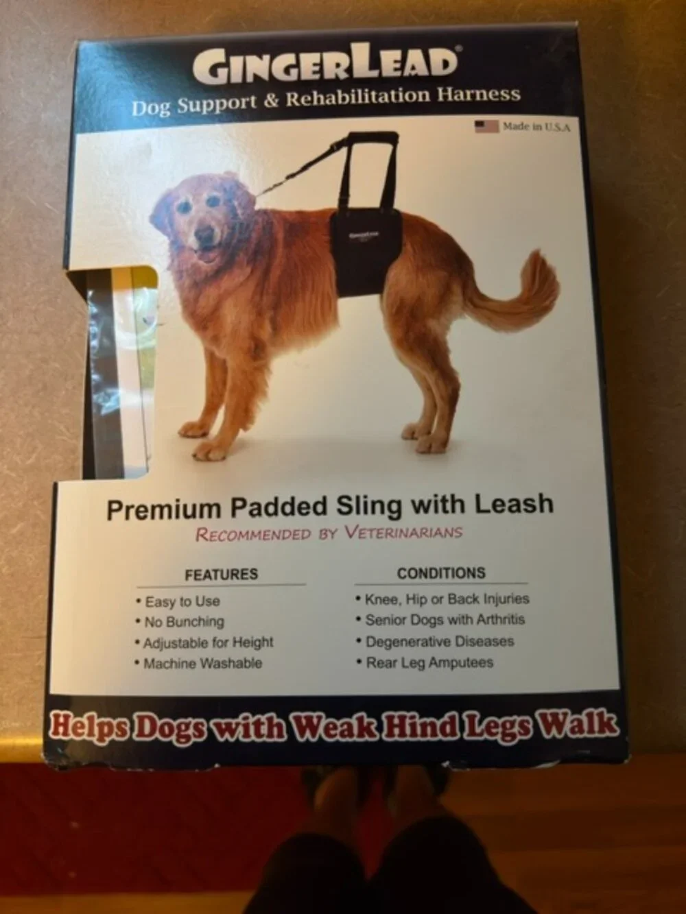 Gingerlead Dog Support & Rehabilitation Harness